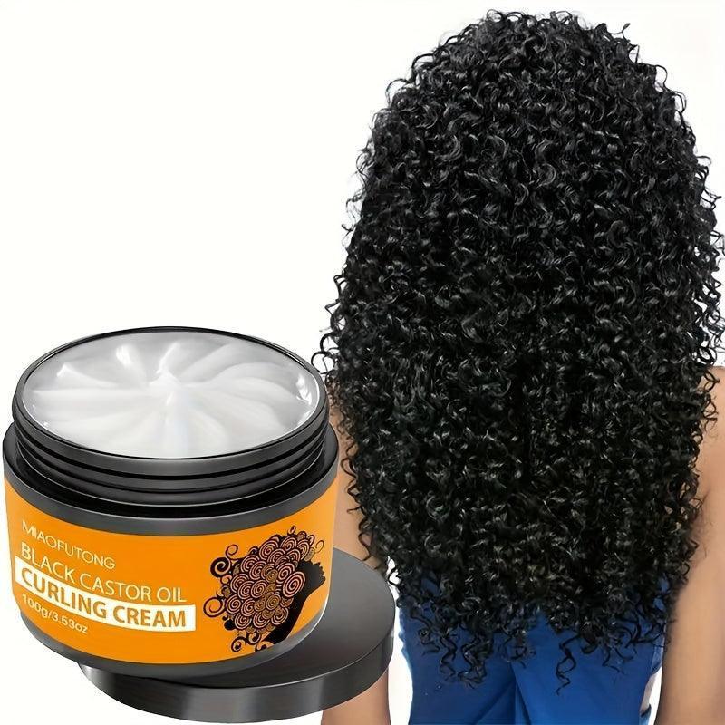 Black Castor Oil Curl Cream - Moisturizes & Defines Curls for All Hair Types