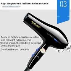 LAAOVE 2200W Negative Ion Hair Dryer with 3-Speed Settings and Cold Air Function