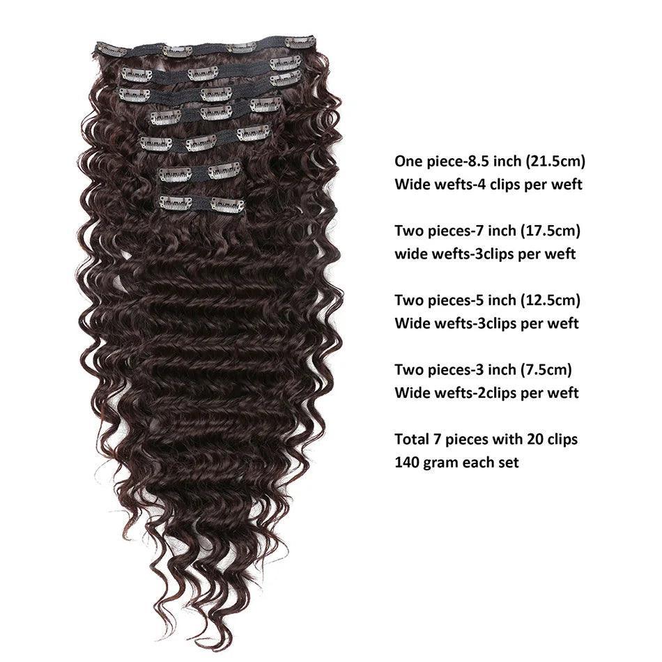 Clip-in Curly Hair Extensions – 100% Heat Resistant Fiber for Daily & Special Occasion Use