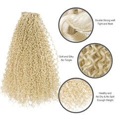 Clip-in Curly Hair Extensions – 100% Heat Resistant Fiber for Daily & Special Occasion Use