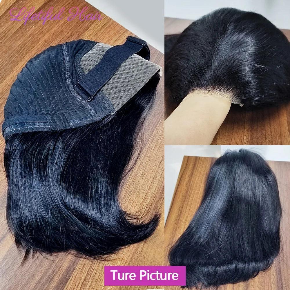 Lifetiful Glueless Bob Hair Wig - 100% Virgin Brazilian Hair with 4x4 Lace Closure