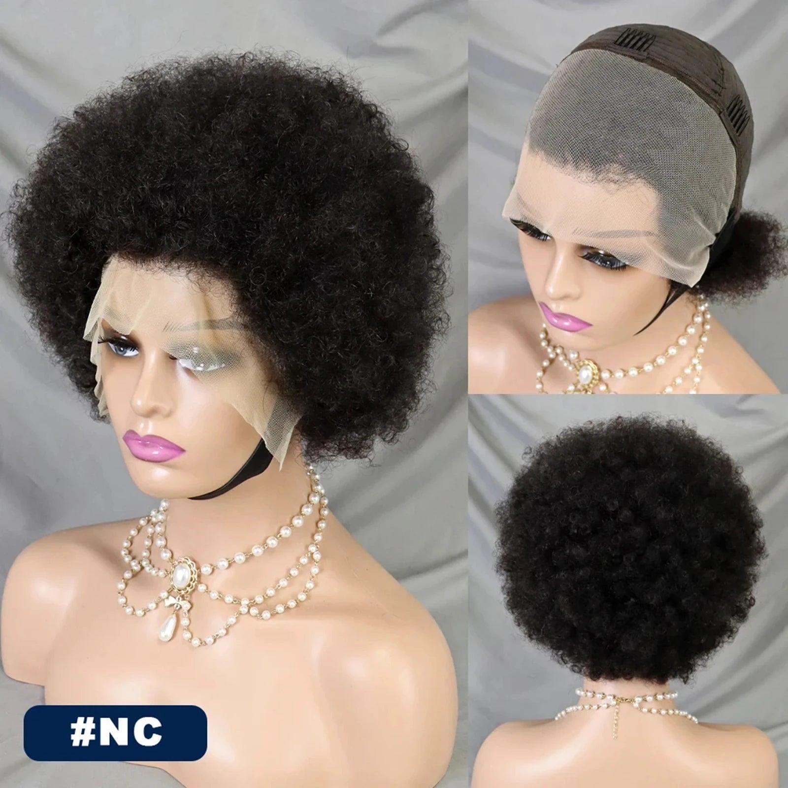 LUXA 13x4 Lace Wig -  Afro Curly Remy Brazilian Human Hair