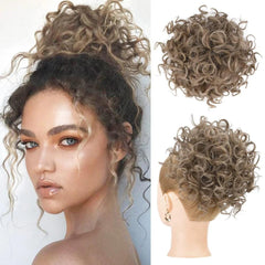 Sissi's Curly High Temperature Fiber Chignon with Rubber Band