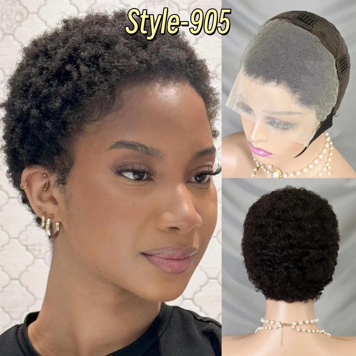 LUXA 13x4 Lace Wig -  Afro Curly Remy Brazilian Human Hair