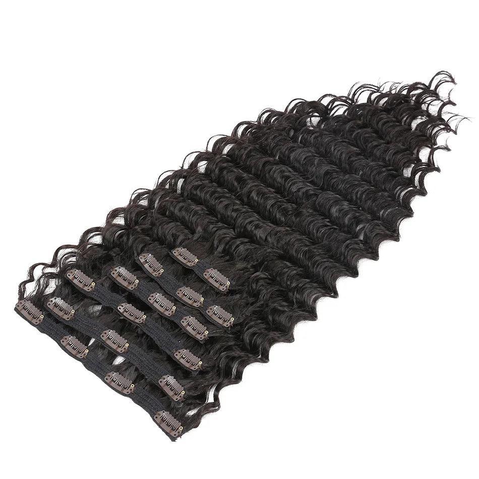 Clip-in Curly Hair Extensions – 100% Heat Resistant Fiber for Daily & Special Occasion Use