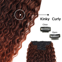 Clip-in Curly Hair Extensions – 100% Heat Resistant Fiber for Daily & Special Occasion Use