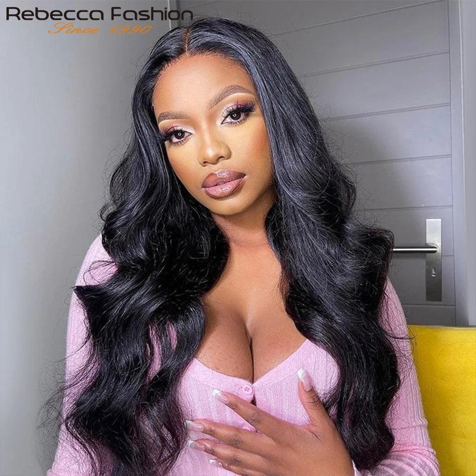 Rebecca 13x5x1 HD T-Part Lace Front Wig - 100% Remy Human Hair, Body Wave, 12-30 Inch