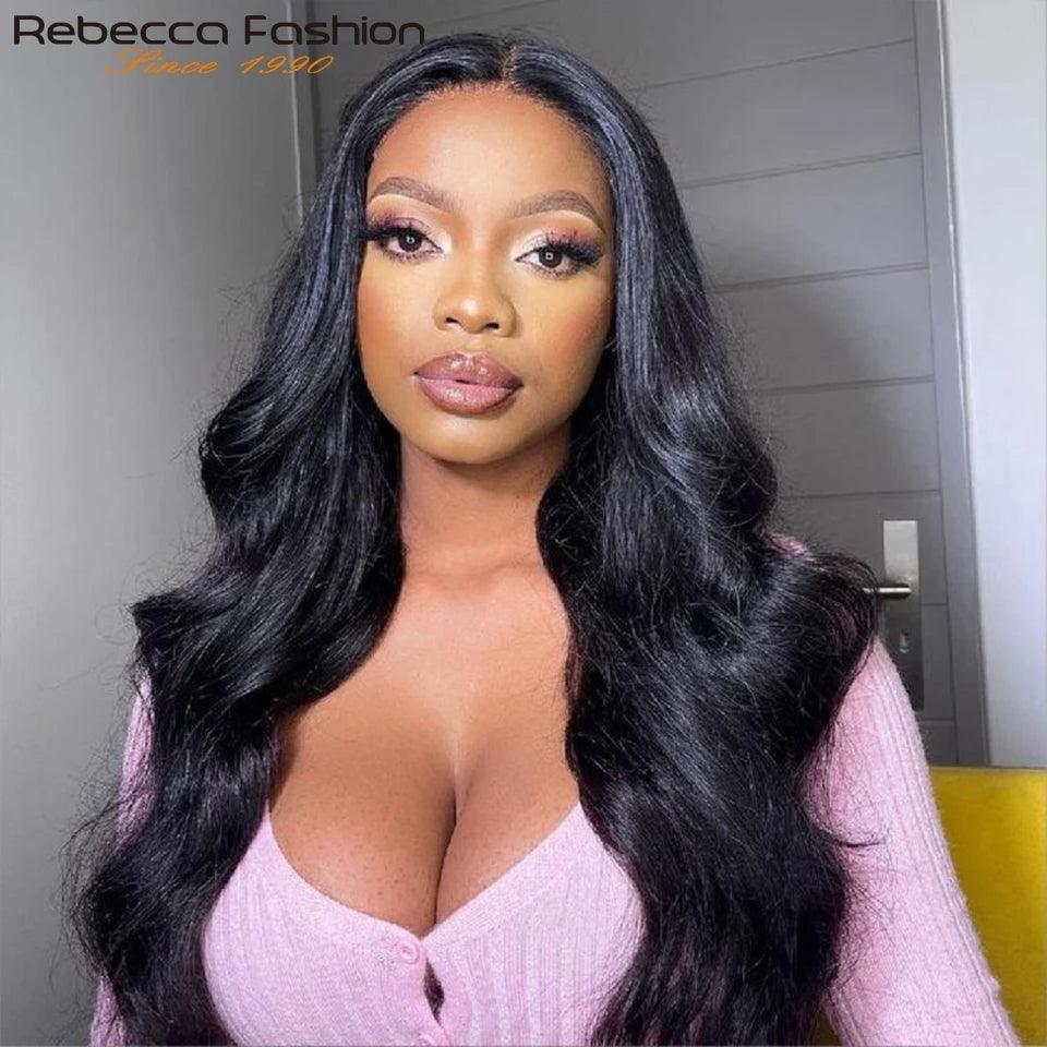 Rebecca 13x5x1 HD T-Part Lace Front Wig - 100% Remy Human Hair, Body Wave, 12-30 Inch