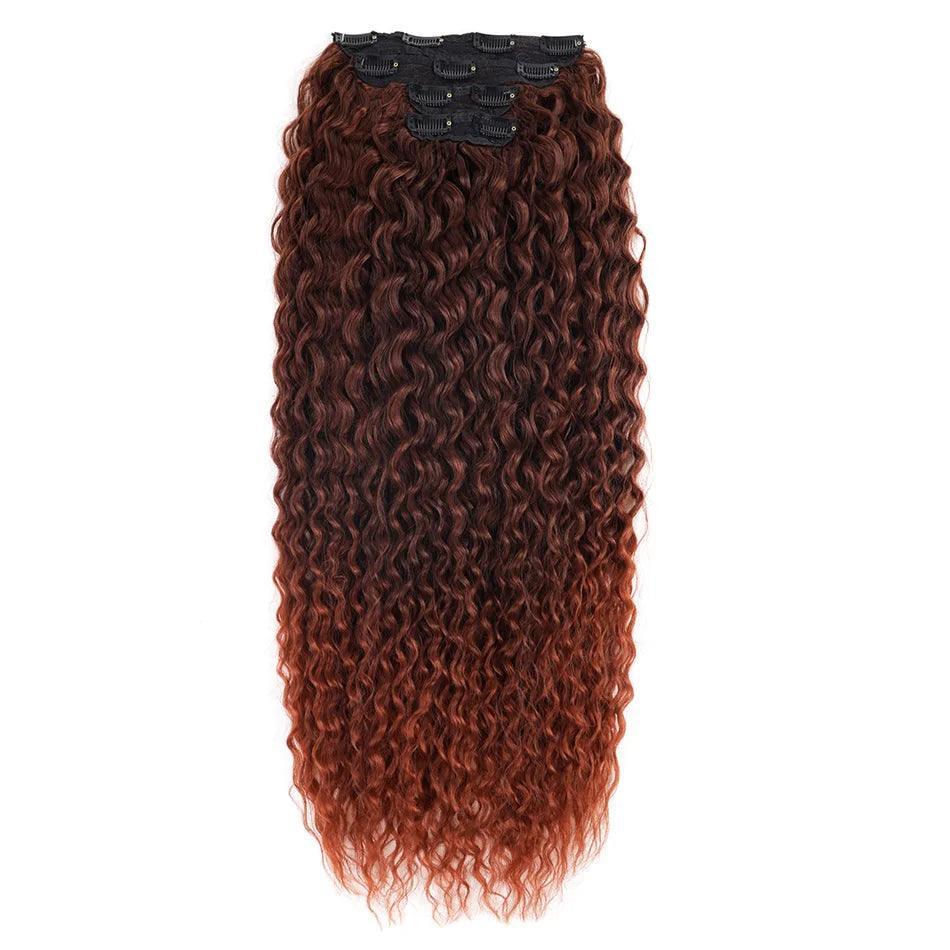 Clip-in Curly Hair Extensions – 100% Heat Resistant Fiber for Daily & Special Occasion Use