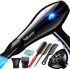 LAAOVE 2200W Negative Ion Hair Dryer with 3-Speed Settings and Cold Air Function