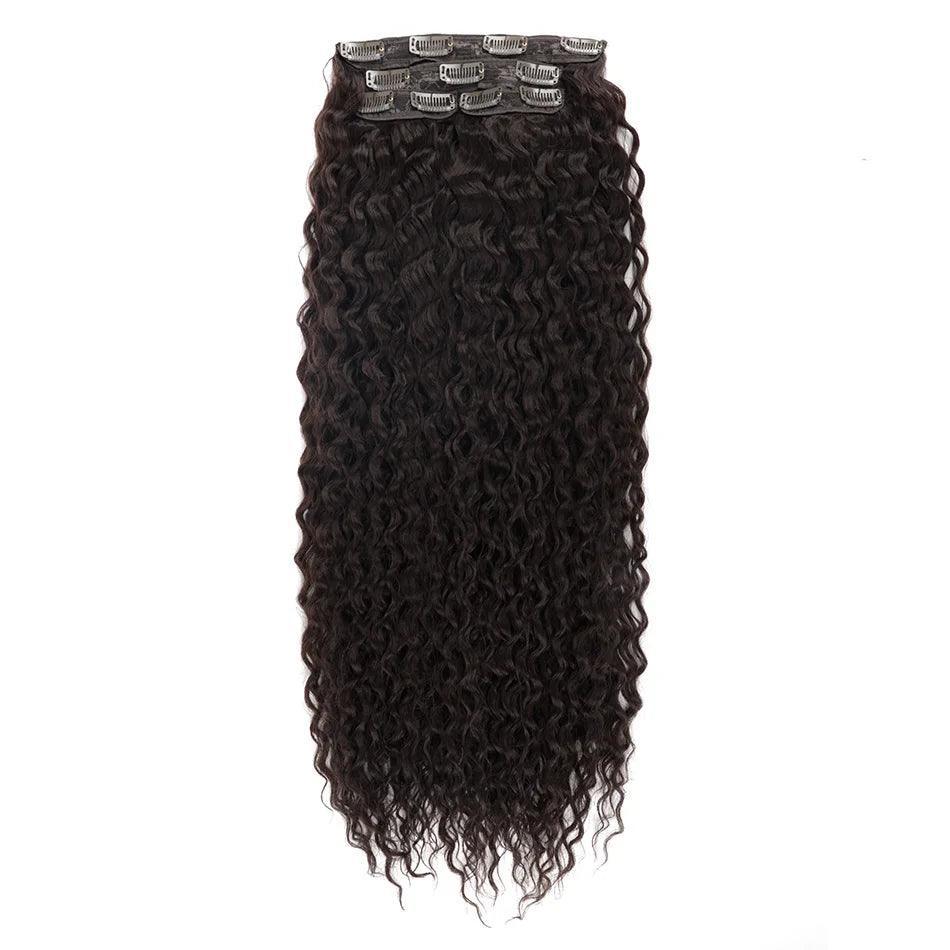 Clip-in Curly Hair Extensions – 100% Heat Resistant Fiber for Daily & Special Occasion Use