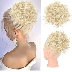 Sissi's Curly High Temperature Fiber Chignon with Rubber Band