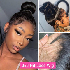 S.SILAN 100% Remy Brazilian Hair Full Lace Wig – Long Straight, 360, 4x4, 13x4 & 13x6 Lace Options