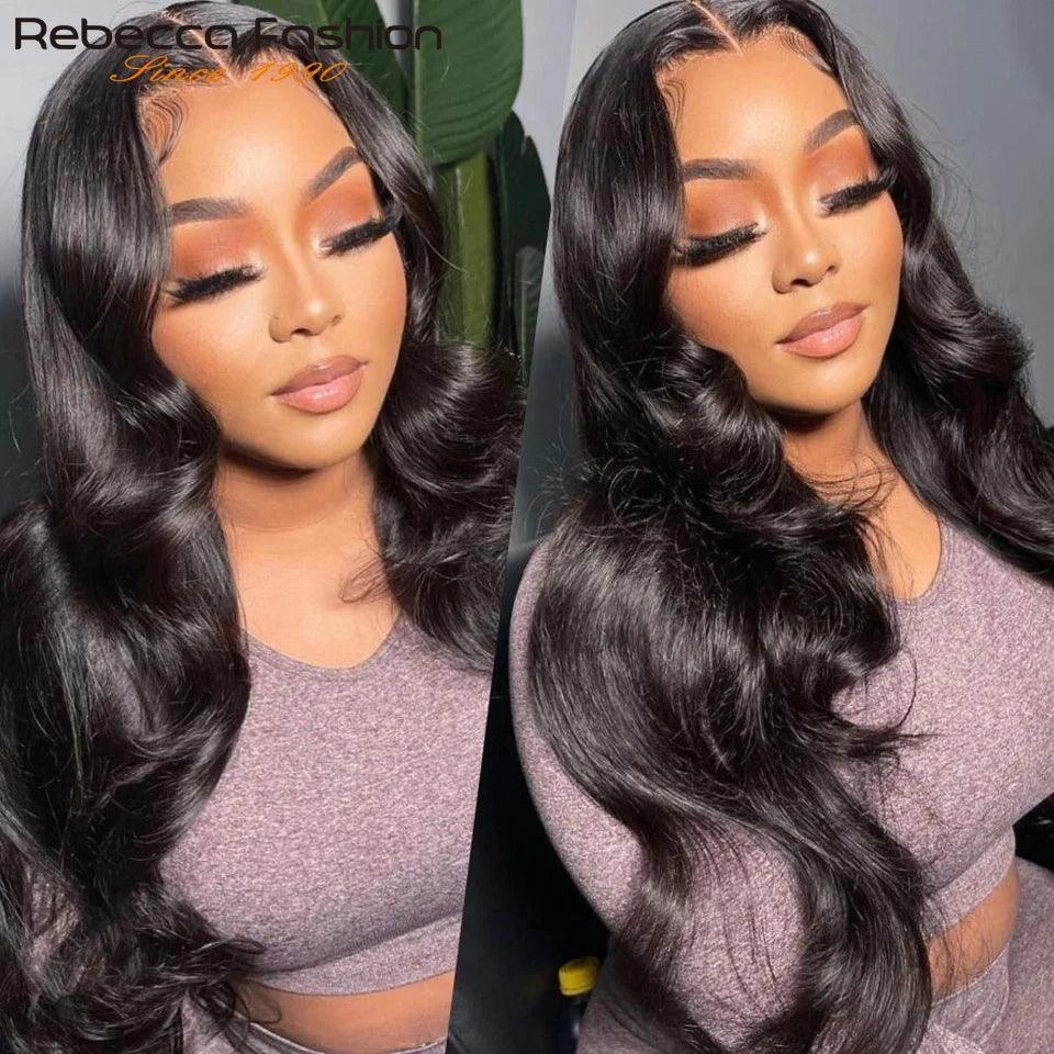 Rebecca 13x5x1 HD T-Part Lace Front Wig - 100% Remy Human Hair, Body Wave, 12-30 Inch