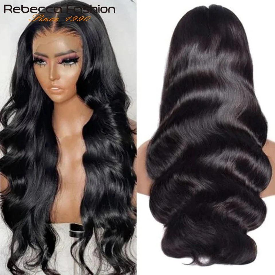 Rebecca 13x5x1 HD T-Part Lace Front Wig - 100% Remy Human Hair, Body Wave, 12-30 Inch