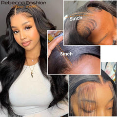 Rebecca 13x5x1 HD T-Part Lace Front Wig - 100% Remy Human Hair, Body Wave, 12-30 Inch