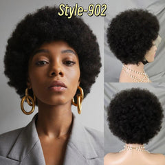 LUXA 13x4 Lace Wig -  Afro Curly Remy Brazilian Human Hair