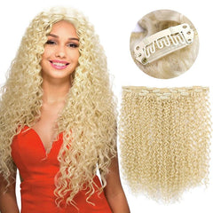 Clip-in Curly Hair Extensions – 100% Heat Resistant Fiber for Daily & Special Occasion Use