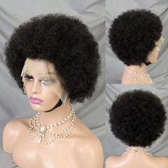 LUXA 13x4 Lace Wig -  Afro Curly Remy Brazilian Human Hair