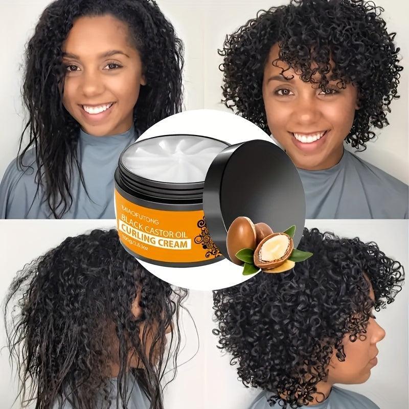 Black Castor Oil Curl Cream - Moisturizes & Defines Curls for All Hair Types