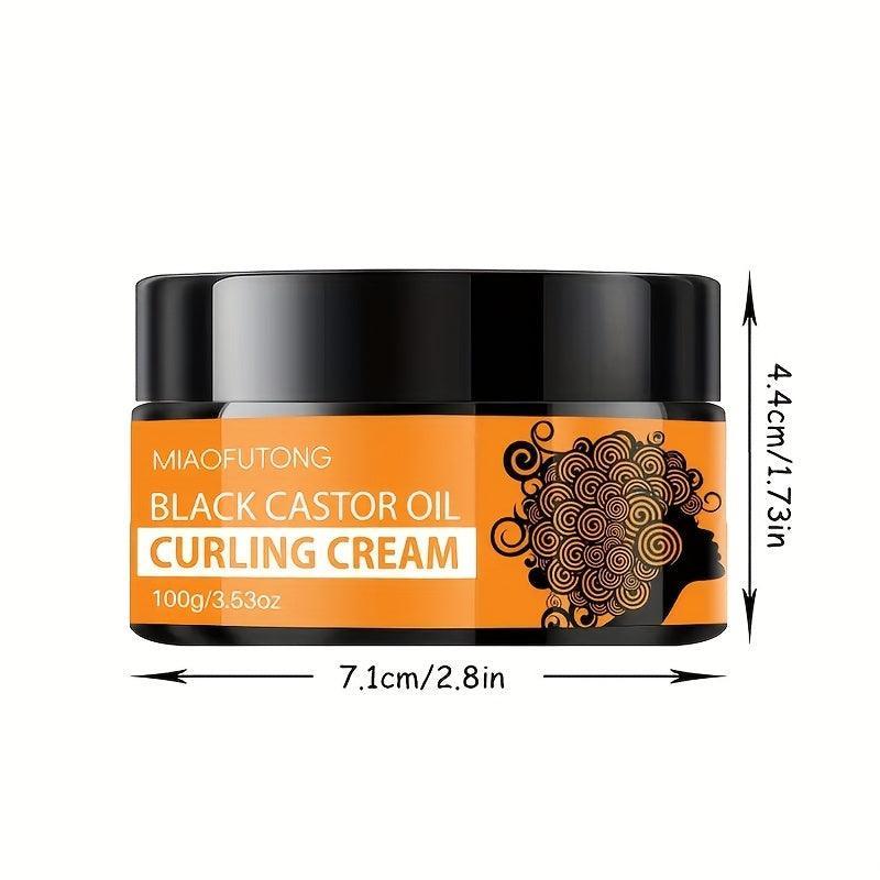 Black Castor Oil Curl Cream - Moisturizes & Defines Curls for All Hair Types